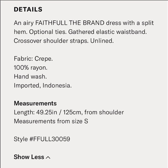 Faithfull the Brand Tuscany Dress XS - Picture 5 of 8